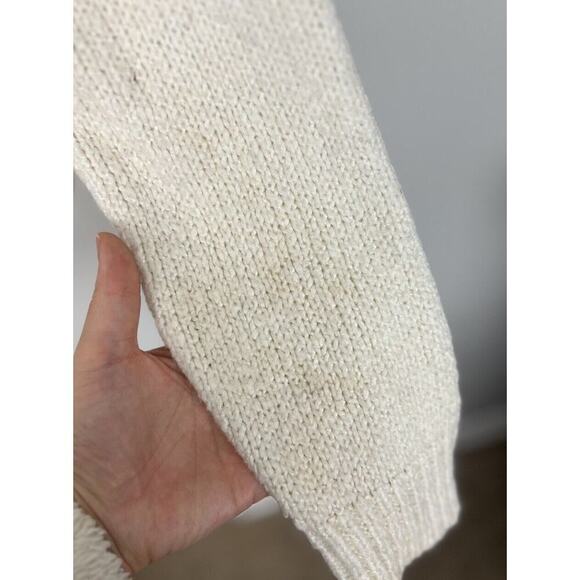 Urban Outfitters Kai Cropped Chunky Cardigan Size Medium Cream Knit Women’s - Picture 5 of 7